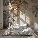 Wall murals Natural elegance with lush leaves.