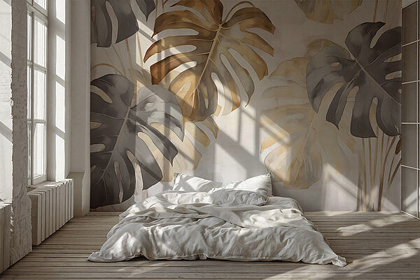 Natural elegance with lush leaves Wall murals Natural elegance with lush leaves