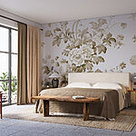 Wall murals Wallpaper with flowers and trees