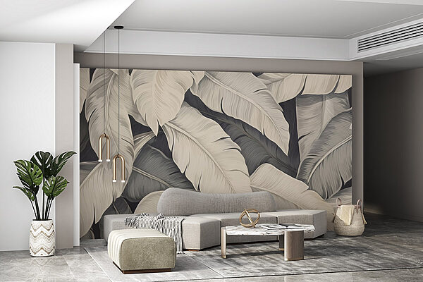 Wall murals Nature's gentle palette of leaves
