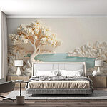 Wall murals White tree and water