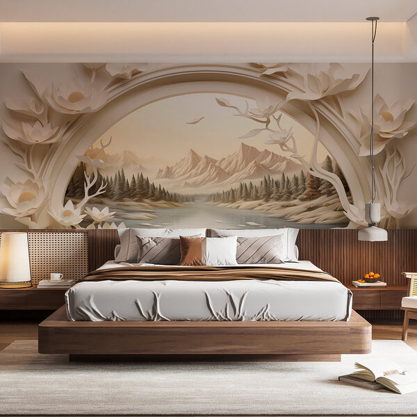 Wall murals Wallpaper with a river and trees (SKU: w02987) Wall murals Wall murals Wallpaper with a river and trees (SKU: w02987)