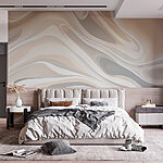 Wall murals White and grey swirls