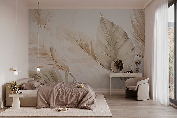 Nature's delicate leaf patterns unfold Wall murals Nature's delicate leaf patterns unfold