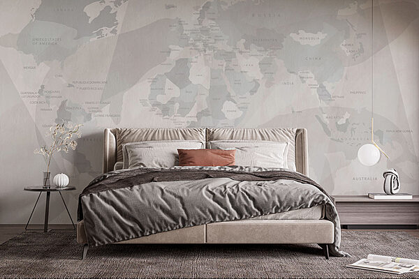 Map of the world Wall murals Map of the world