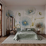 Wall murals Delicate blooms in soft pastel hues