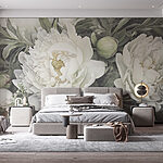 Wall murals Delicate blooms in soft hues