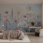 Wall murals Painting of flowers and plants