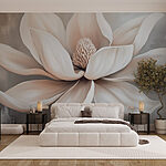 Wall murals White flower with petals