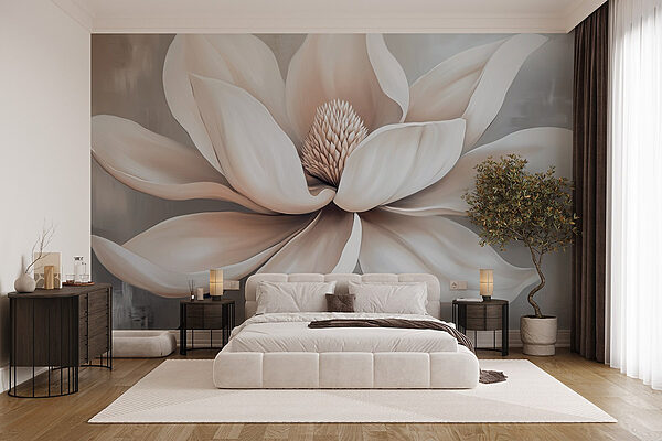 White flower with petals Wall murals White flower with petals