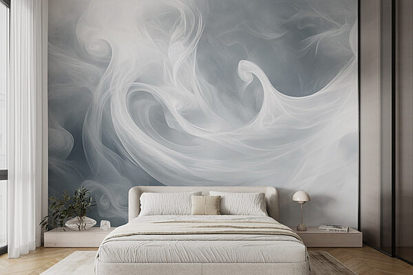 Wall murals Wall murals White smoke in the sky (SKU: w08708)