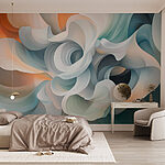 Wall murals Abstract swirls in soft hues