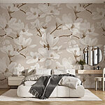 Wall murals Pattern of white flowers