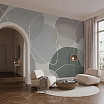 Wall murals Soft, muted colors blend beautifully.