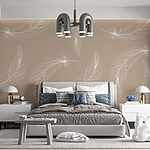 Wall murals Pattern of white feathers