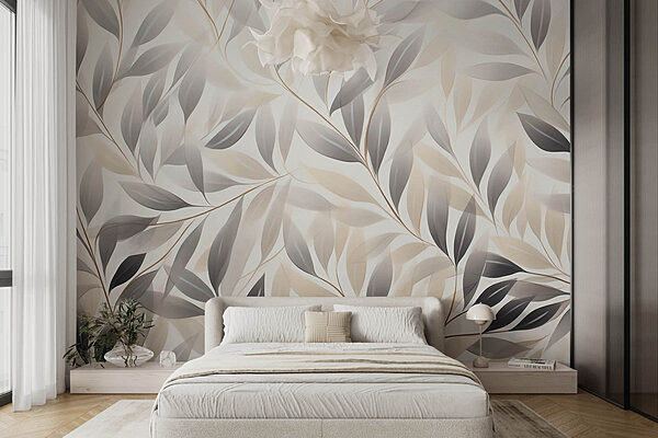 Soft foliage in muted tones Wall murals Soft foliage in muted tones