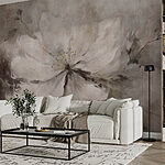Wall murals Painting of a white flower