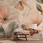 Wall murals Delicate petals in soft pastel hues