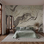 Wall murals Abstract patterns in soft tones.