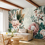 Wall murals Enchanting blooms in soft tones