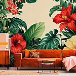 Wall murals Group of flowers and leaves