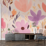 Wall murals Painting of flowers and leaves
