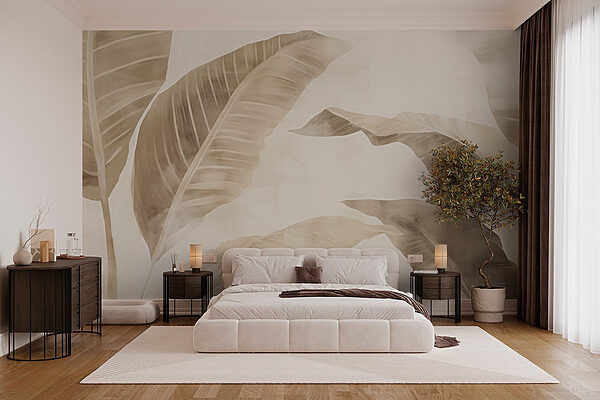 Nature's delicate, soft leaf patterns Wall murals Nature's delicate, soft leaf patterns