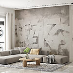 Wall murals White paint on a wall