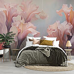 Wall murals Delicate blooms in soft pastels