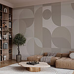 Wall murals Grey and white geometric pattern