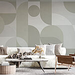 Wall murals Grey and white geometric pattern