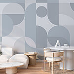 Wall murals Grey and white geometric pattern