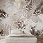 Wall murals Nature-inspired chic foliage design.