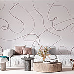 Wall murals White background with lines