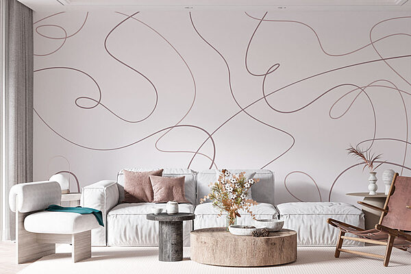 White background with lines Wall murals White background with lines