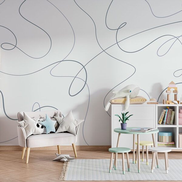 Wall mural White background with blue lines (SKU: w03061v1) Wall mural Wall mural White background with blue lines (SKU: w03061v1)