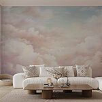 Wall murals Cloudy sky with pink clouds