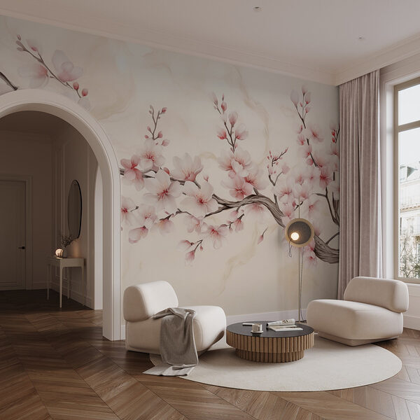 Branch with flowers on it Wall murals Branch with flowers on it