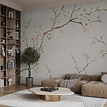 Wall murals Delicate blossoms on soft background