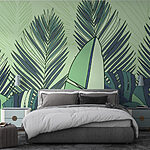 Wall murals Group of green and blue leaves
