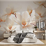 Wall murals Group of white flowers