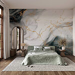 Wall murals Elegant swirls of monochrome hues
