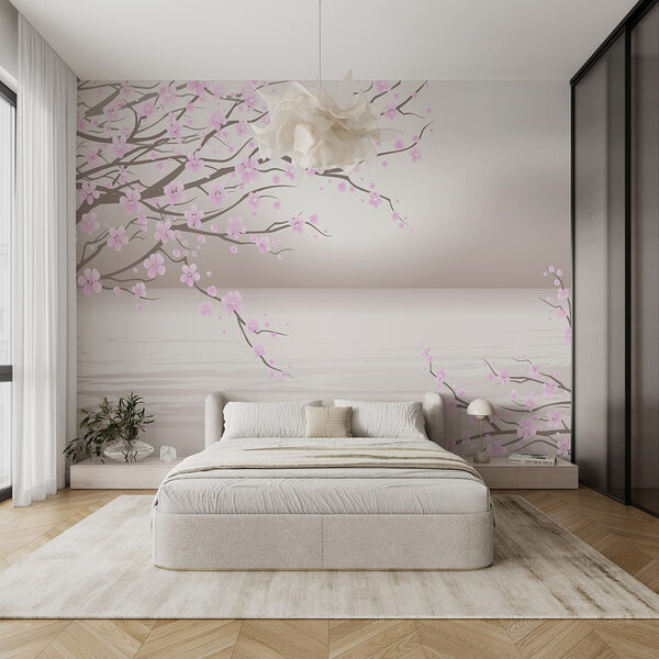 Tree with pink flowers Wall murals Tree with pink flowers