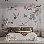 Wall murals Group of birds flying in the air