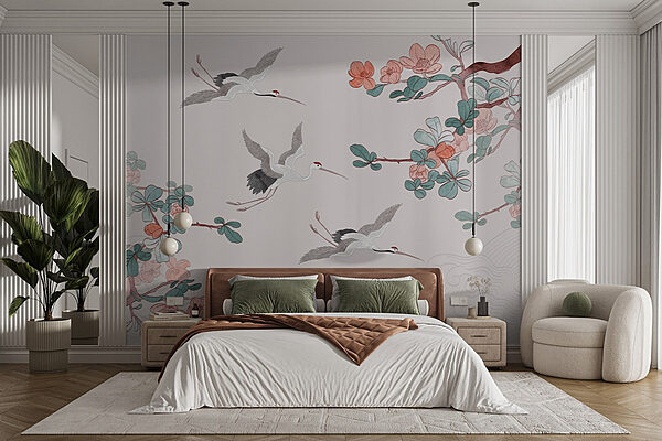 Group of birds flying in the air Wall murals Group of birds flying in the air