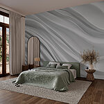 Wall murals White background with wavy lines