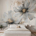 Wall murals Delicate blooms in soft hues