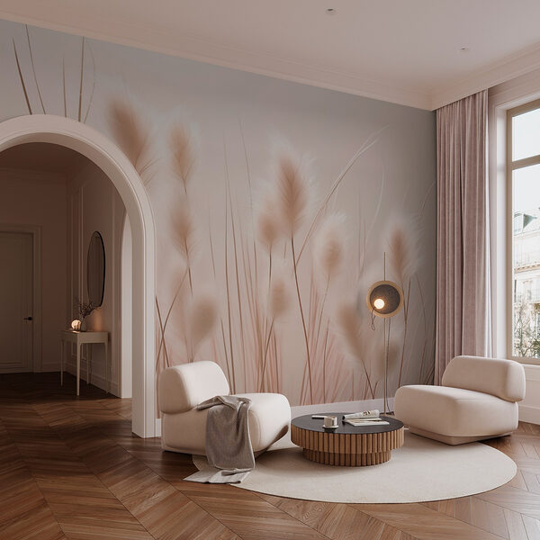 Soft grasses in gentle hues Wall murals Soft grasses in gentle hues