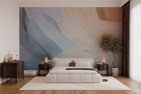 Soft hues in calming abstract layers Wall murals Soft hues in calming abstract layers