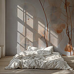 Wall murals Delicate leaves with soft details